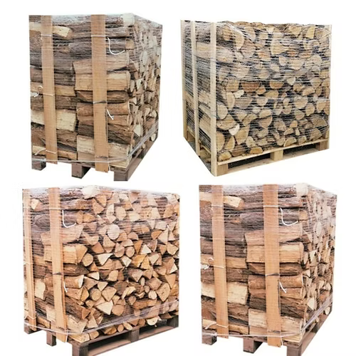 Palettes (2 chêne blanc + 2 Hêtre/Charme) – Bûches de 40 cm ( Humidité <10% )