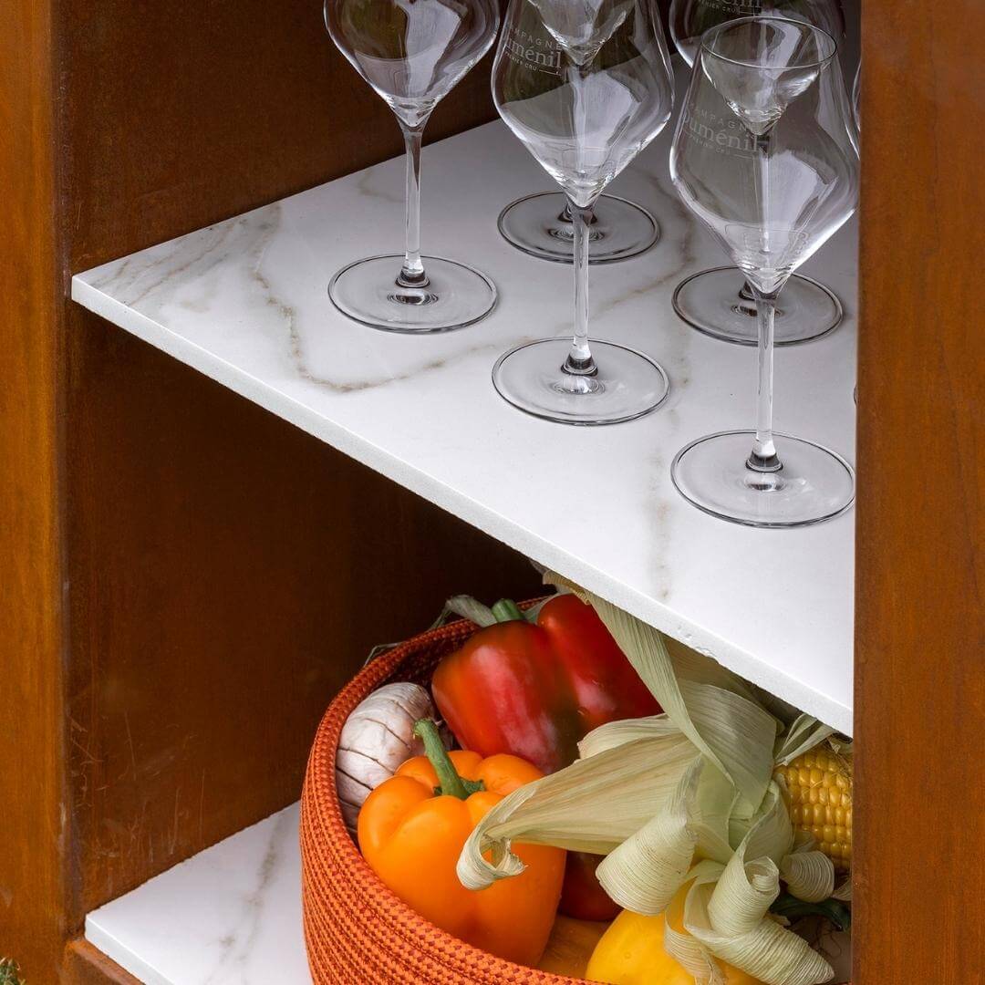 PLANCHA-BRASERO-BARBECUE : MODULEO AVEC ÉTAGÈRES EN CÉRAMIQUE