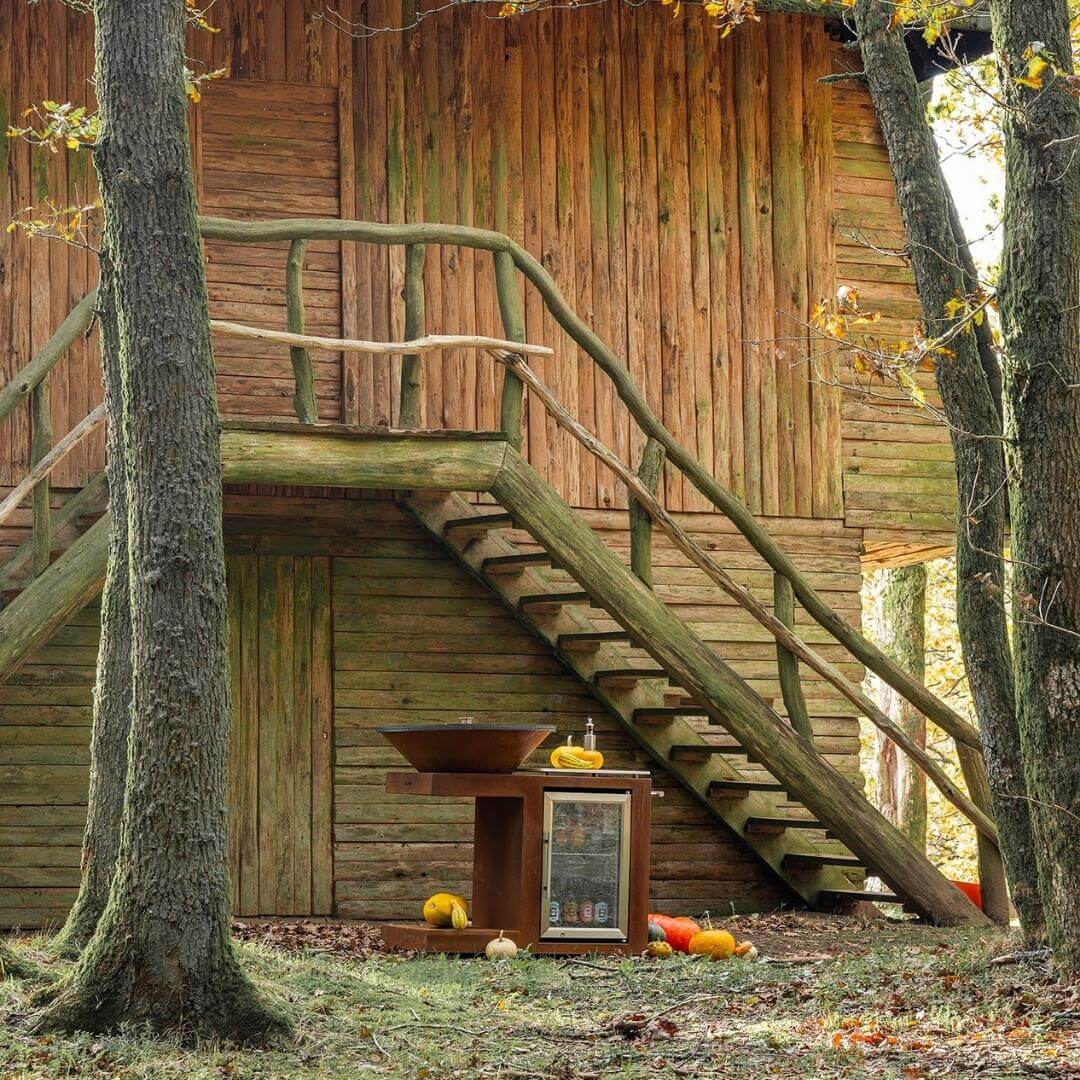 PLANCHA-BRASERO-BARBECUE : MODULEO AVEC FRIGO EXTÉRIEUR