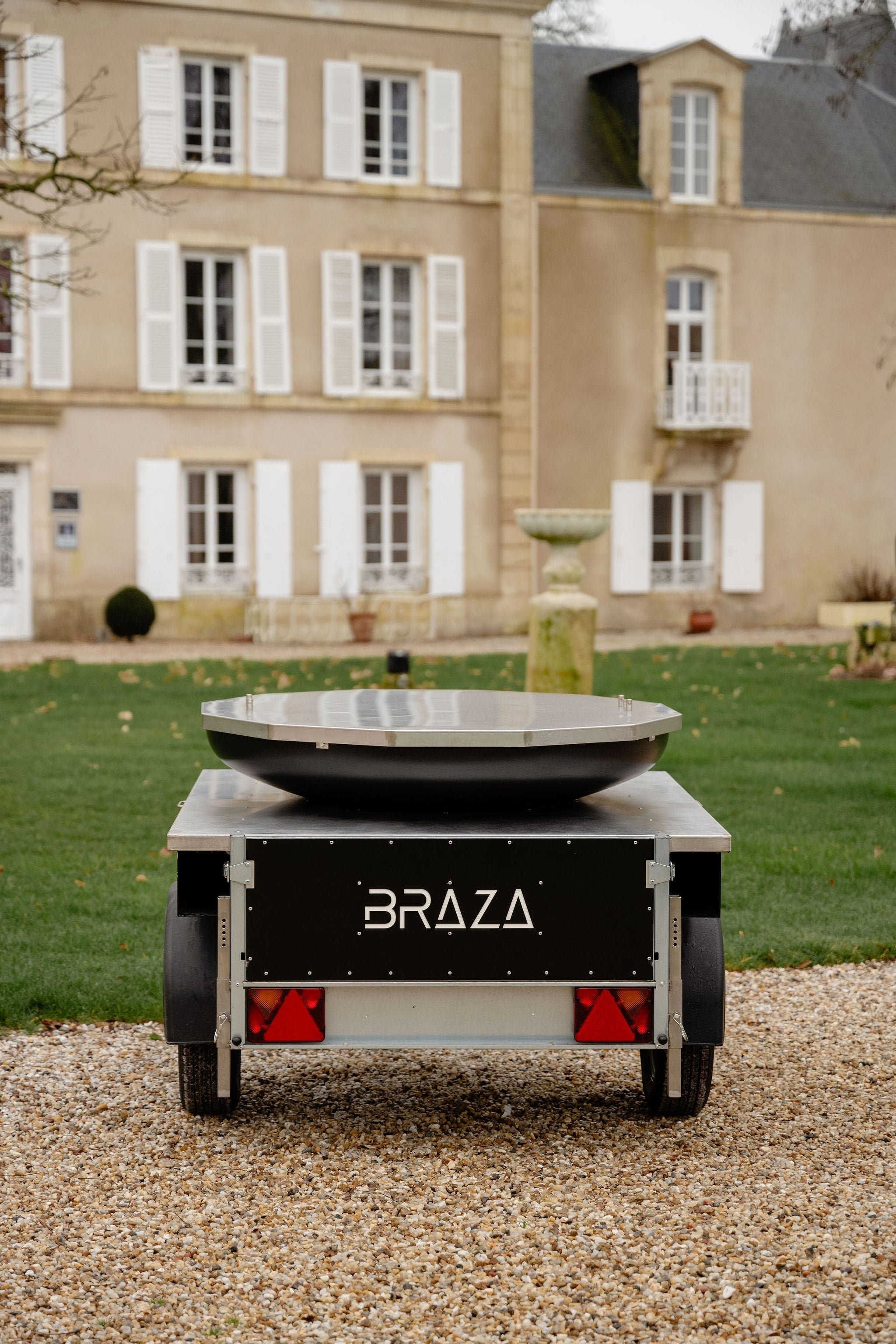 Brasero sur remorque