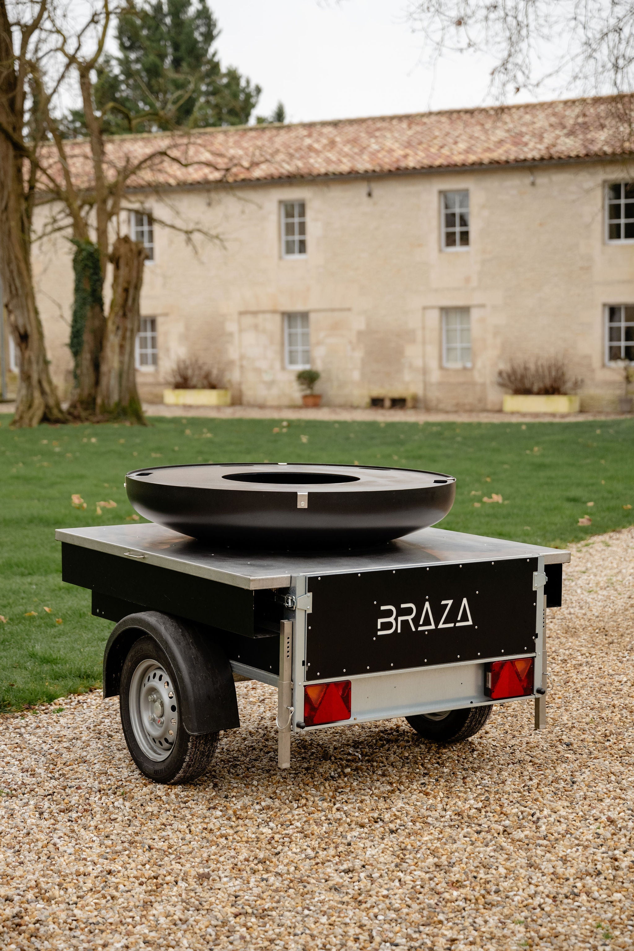 Brasero sur remorque