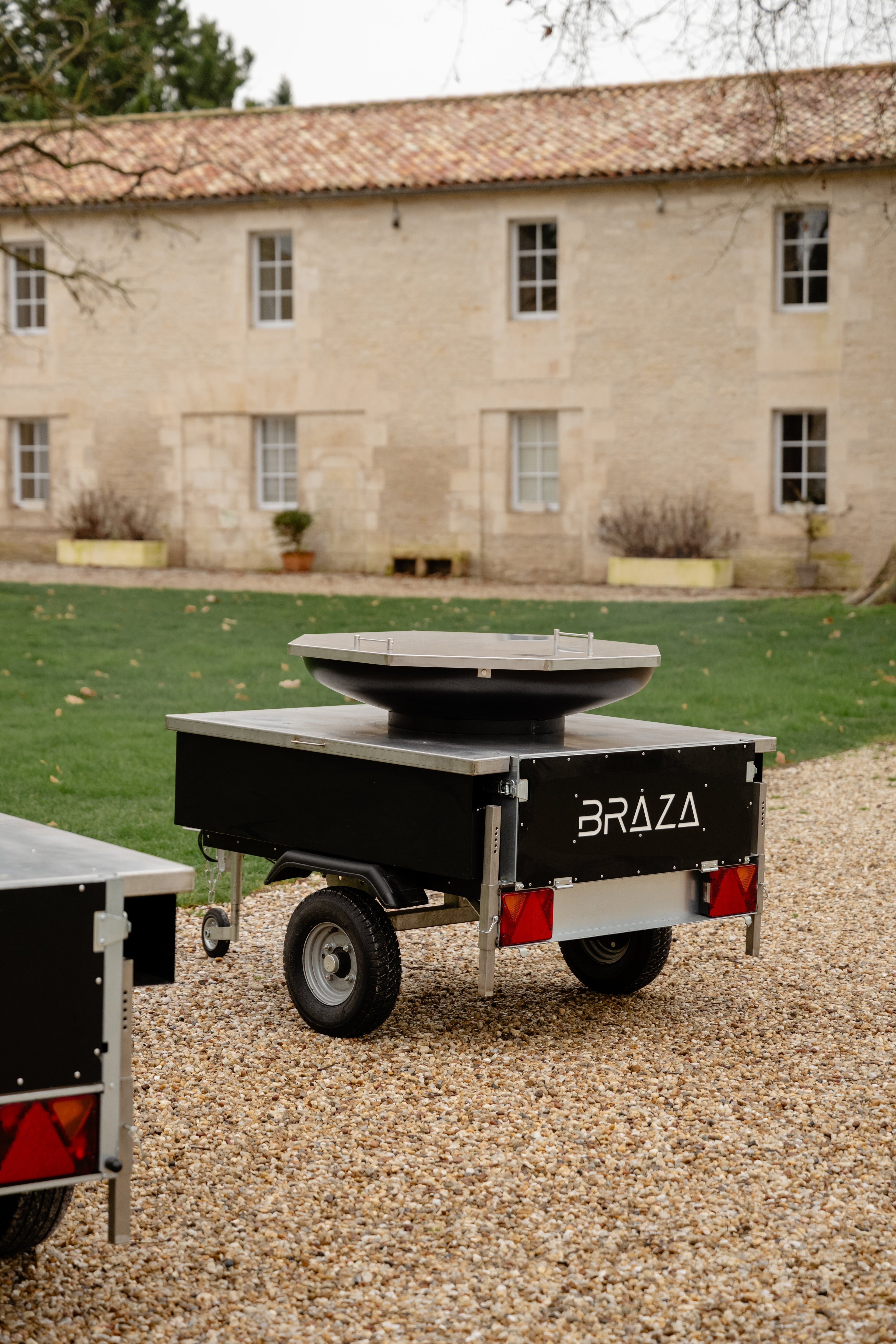 Brasero sur remorque