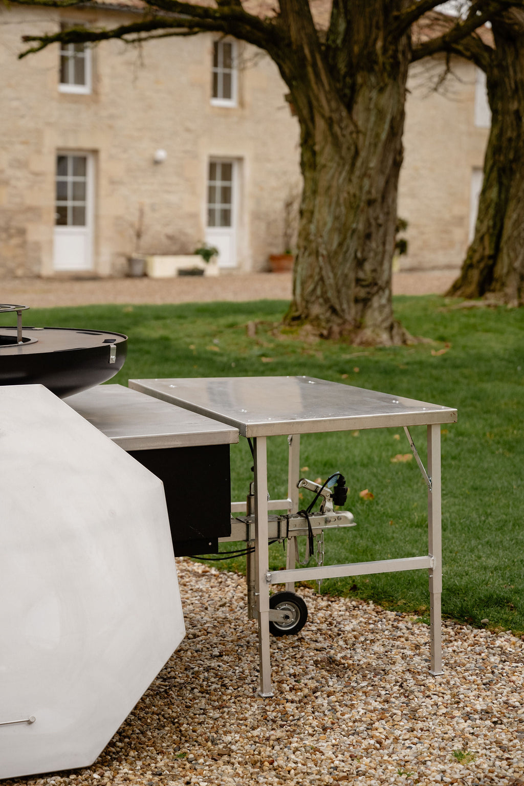 Brasero sur remorque