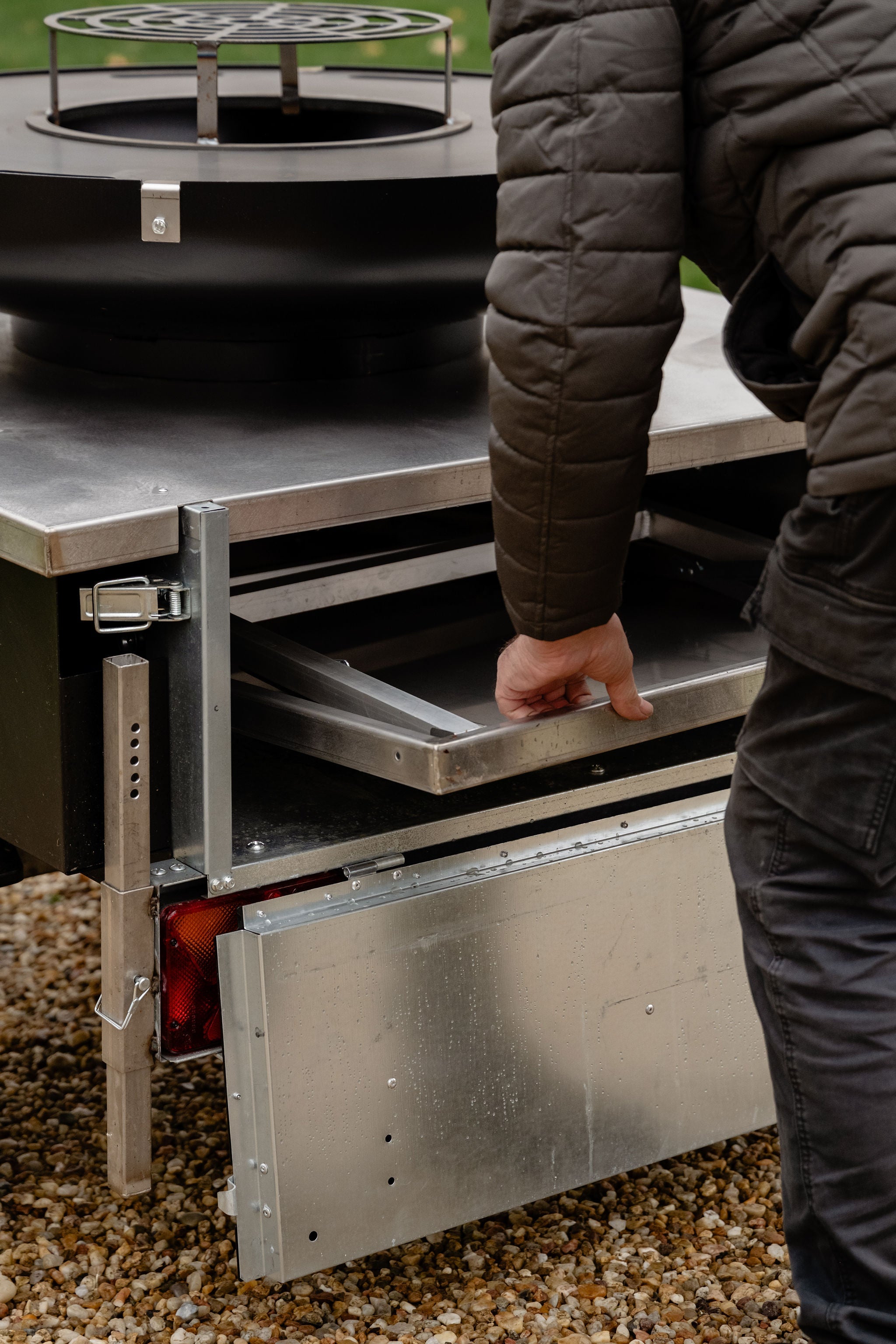 Brasero sur remorque