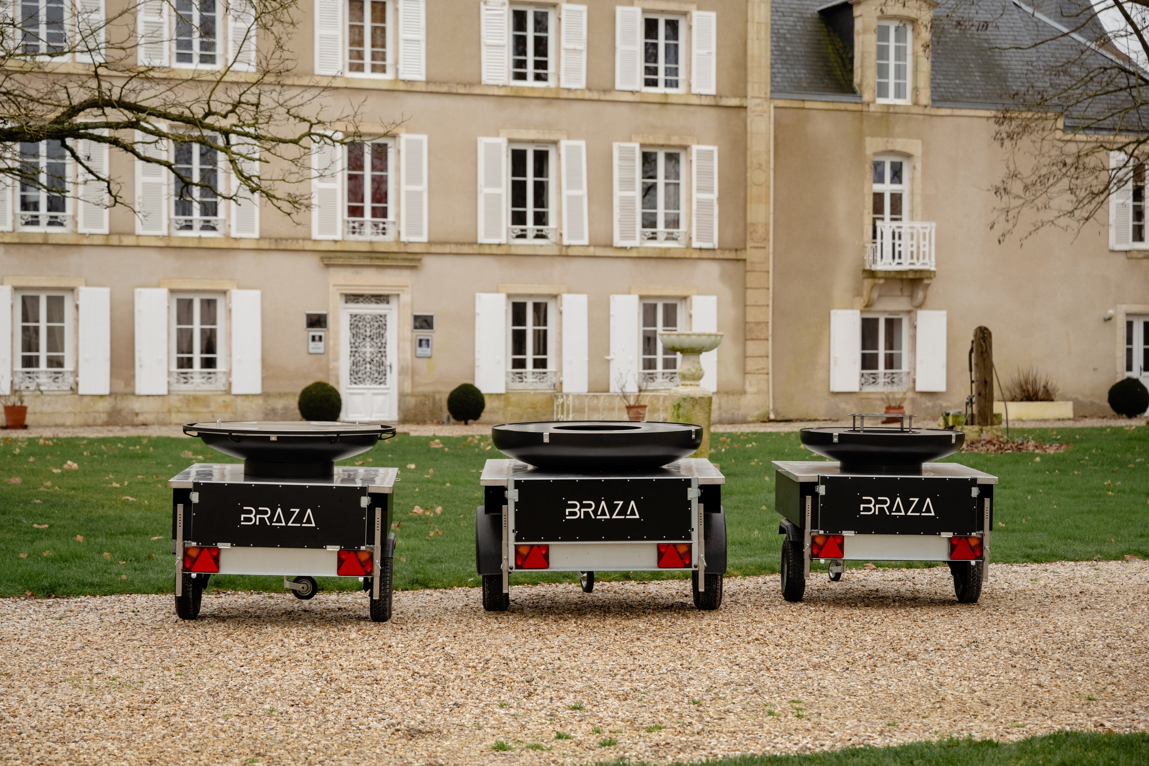 Brasero sur remorque