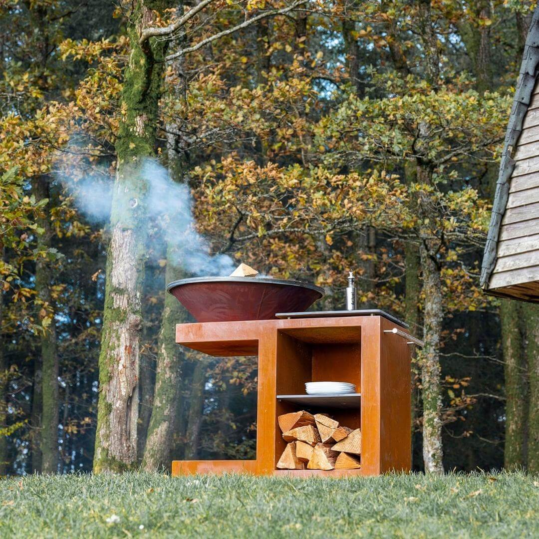 PLANCHA-BRASERO-BARBECUE : MODULEO AVEC ÉTAGÈRES EN CÉRAMIQUE
