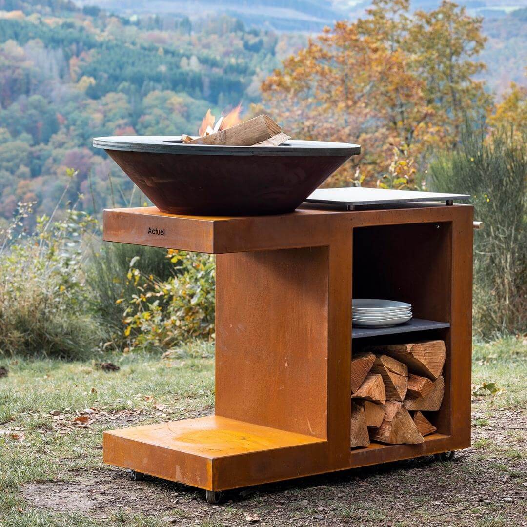 PLANCHA-BRASERO-BARBECUE : MODULEO AVEC ÉTAGÈRES EN CÉRAMIQUE