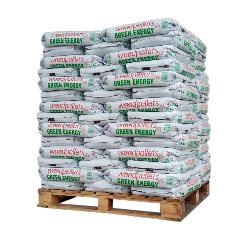 Pellet GREEN ENERGY – Palette de 65 Sacs de 15 KG