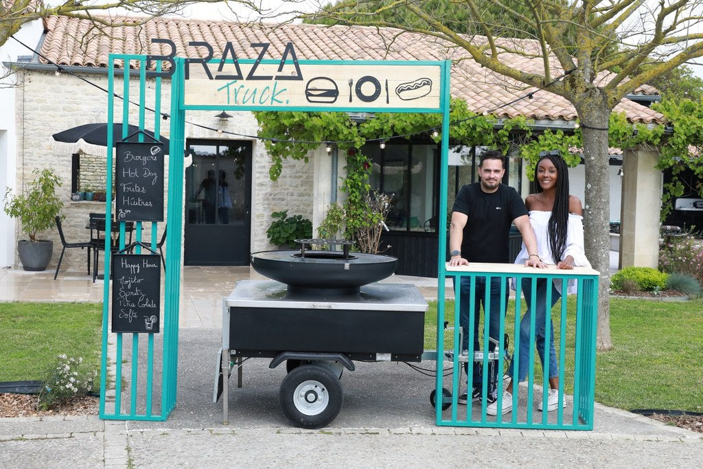 Brasero sur remorque