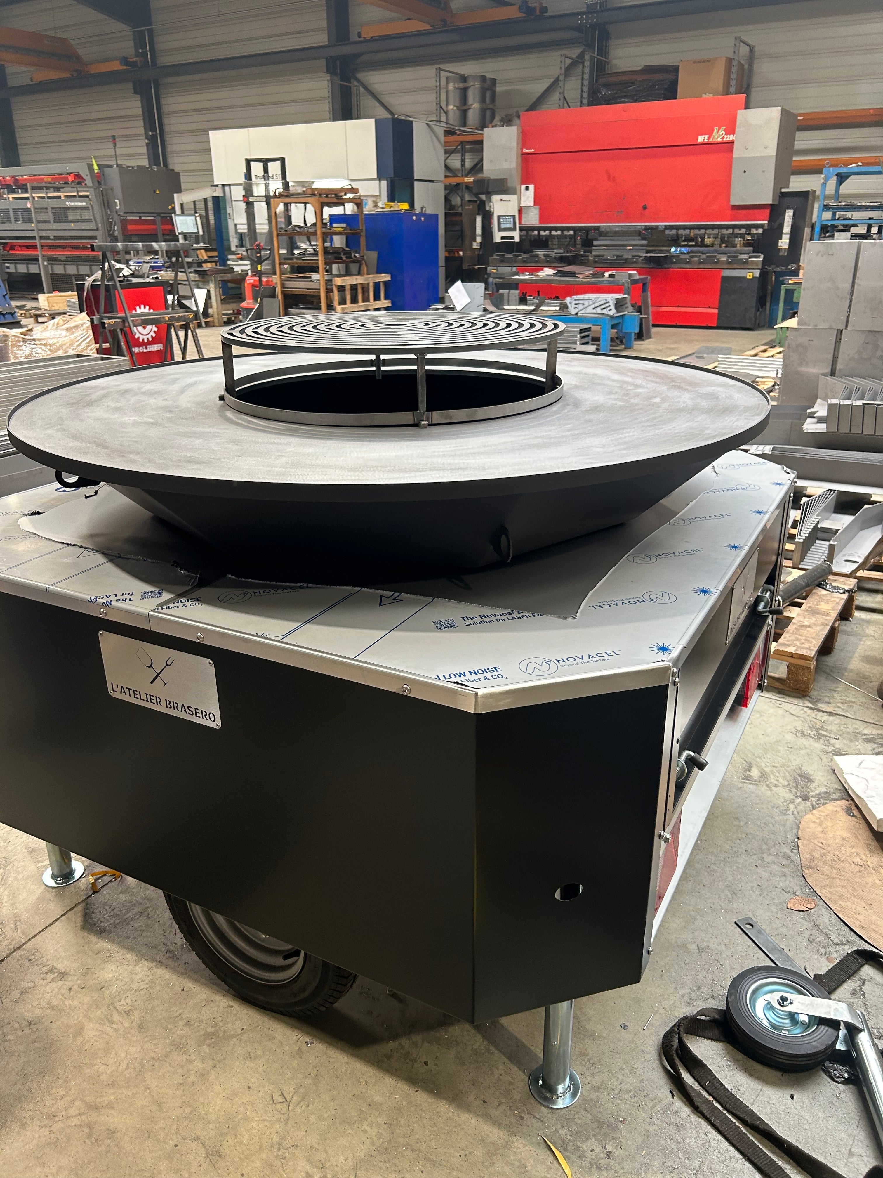 Brasero remorque professionnel