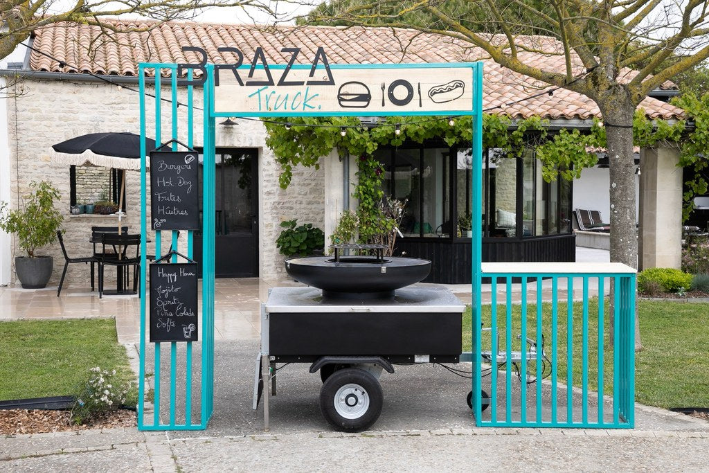 Brasero sur remorque