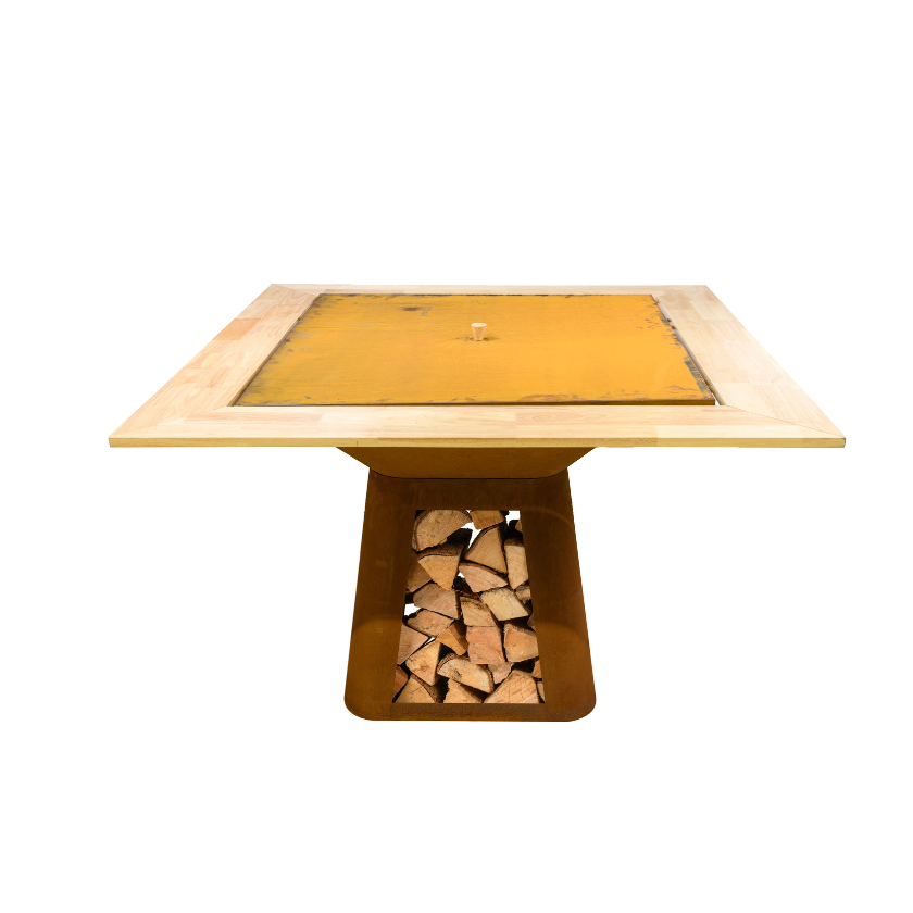 Couvercle Brasero carré corten