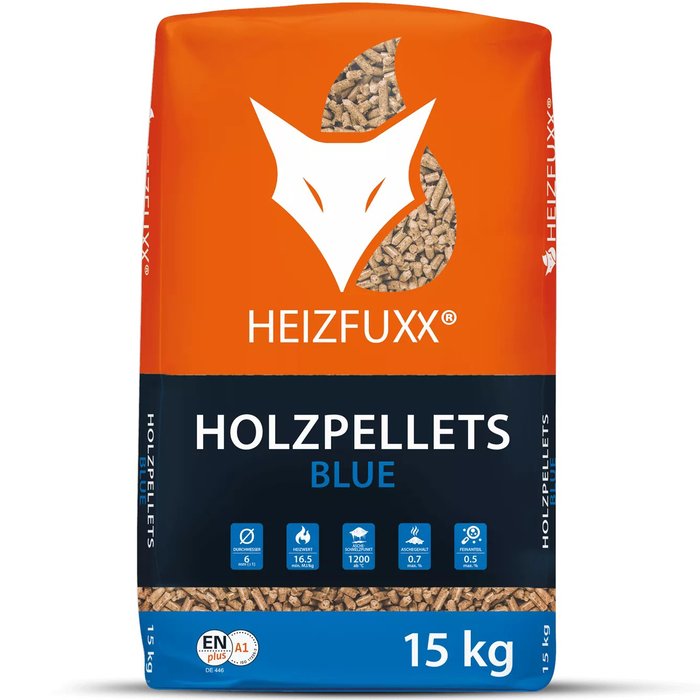 Granulés HEIZFUXX bleu EN+ A1 – Palette 65 sacs x 15kg