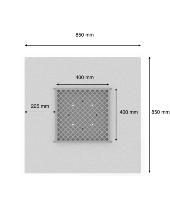 Brasero Table Corten Roulettes 85