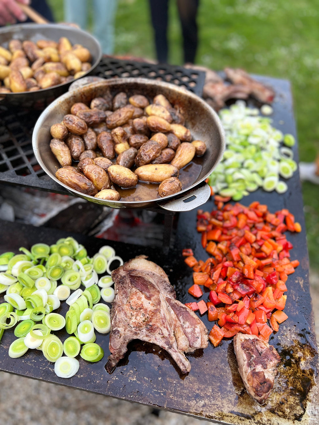 Brasero Roulettes Corten 85