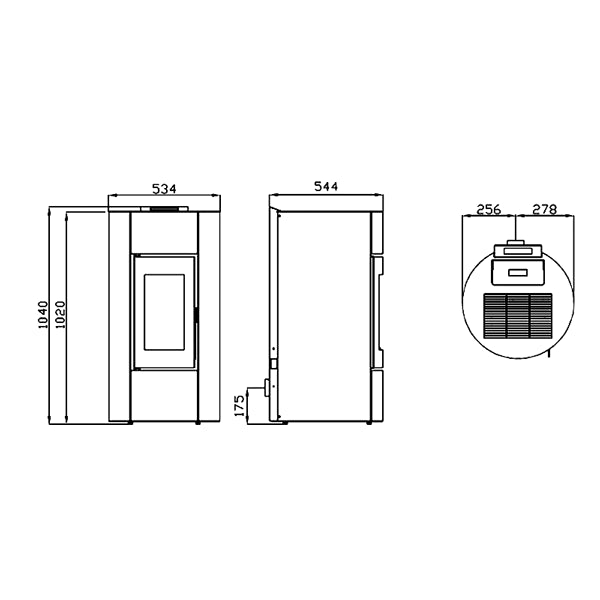 Poêle à Granulés Etanche - EMAFLAM ALBA Blanc - 11.4 kW
