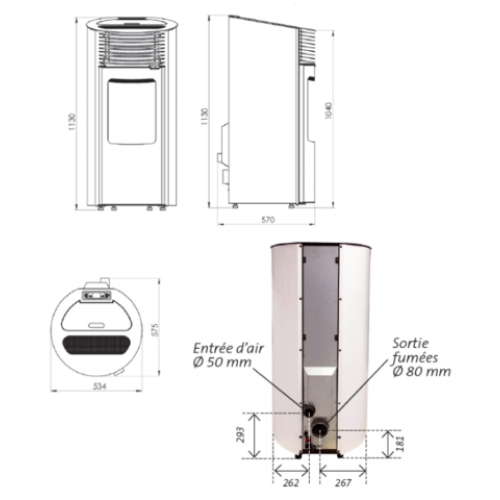 Pack promo : Poêle à granulés Etanche Connecté - EMAFLAM REVA - 8.2 kW