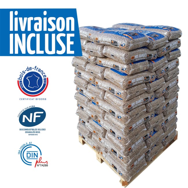 Palette de granulés WOODSTOCK (66 sacs)