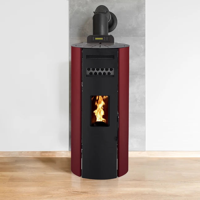 Poêle à Granulés Etanche - EMAFLAM CALIXTE Bordeaux - 12,1 kW