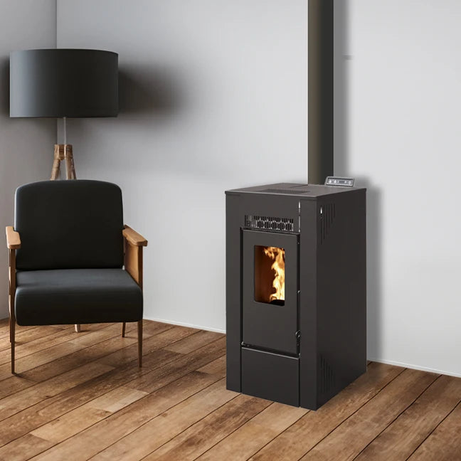 Poêle à Granulés Etanche - EMAFLAM DALA Noir - 7,92 kW