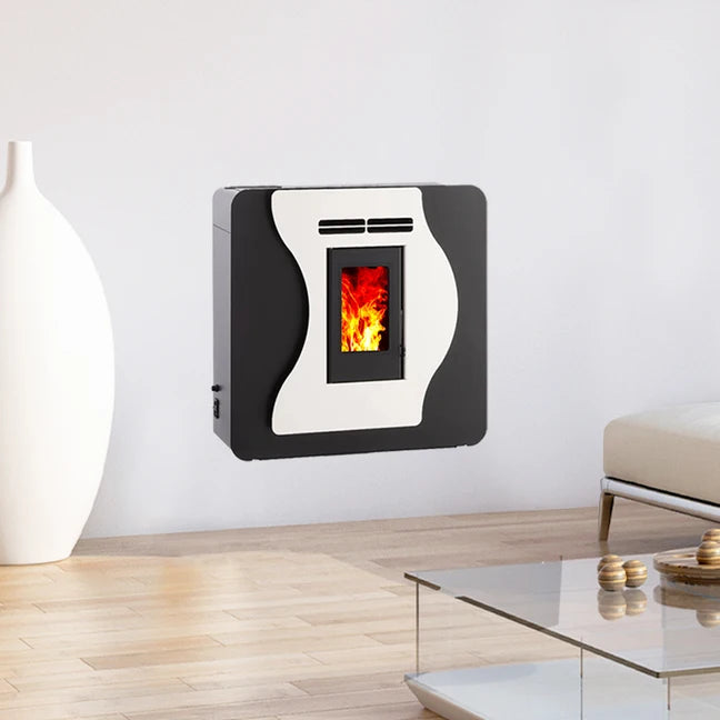 Poêle à Granulés Etanche EMAFLAM LUNA BLANC 5.6 kW