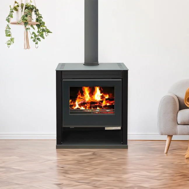 Poêle à bois BELLEZA RUBIN LUX Noir 13kW (max 21 kW)