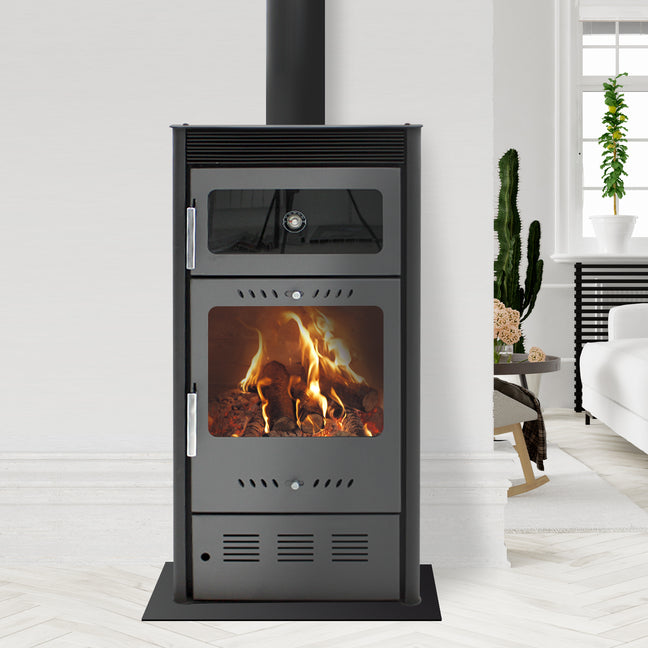 Poêle à bois avec four MODERNA Horno Luxe 7.78kW Gris