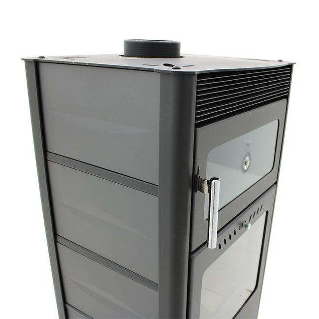 Poêle à bois avec four MODERNA Horno Luxe 7.78kW Gris