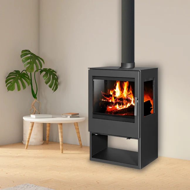 Poêle à bois - BELLEZA MODENA VISION Triple vitre - 10 kW